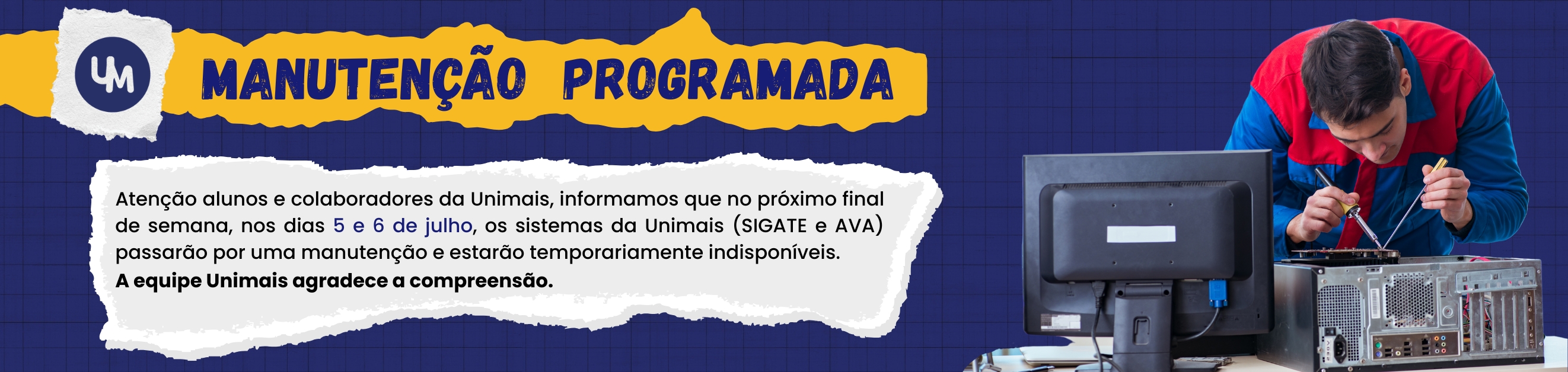 Educamais - Manutenção Programada